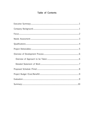 Sample Project Proposal Design Document