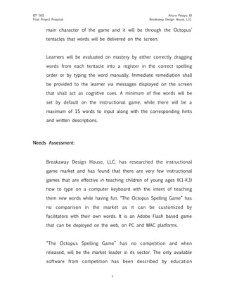 Sample Project Proposal Design Document