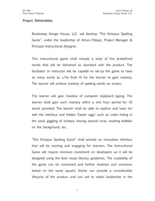 Sample Project Proposal Design Document