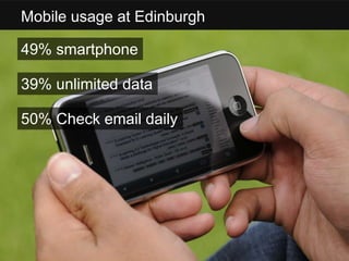 What devices do your audiences use?Own computer?Mobile device?  Games console?Institution computers - What is the spec?