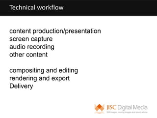 Our servicesAdvice documents - covering many uses of still images, moving images and audioTraining & consultancy - One day workshops or tailored collaborationFree Helpdesk - Responses within five daysOnline surgery - Fortnightly sessions