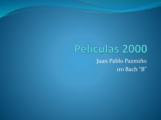 Juan Pablo Pazmiño
1ro Bach “B”
 