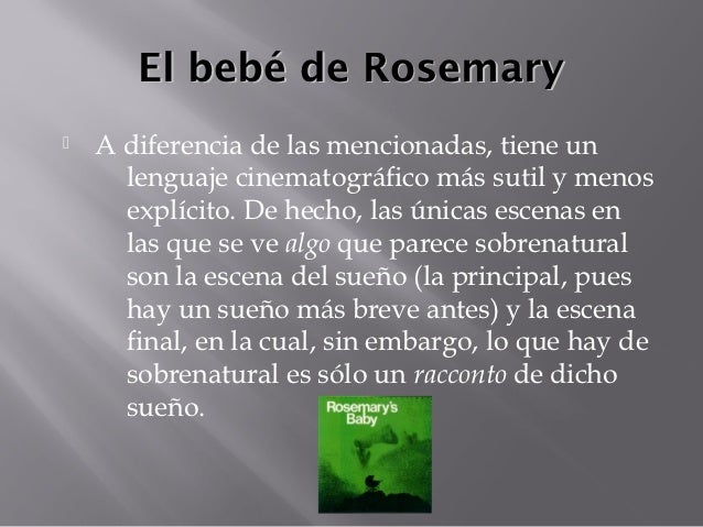 Peliculas De Terror El Bebe De Rosemary Roberto Jorge Saller