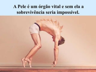 A Pele é um órgão vital e sem ela a
sobrevivência seria impossível.
 