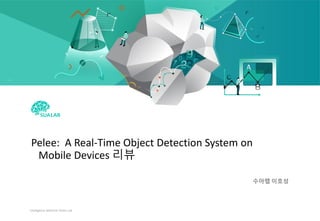 Intelligence Machine Vision Lab
Strictly Confidential
Pelee: A Real-Time Object Detection System on
Mobile Devices 리뷰
수아랩 이호성
 