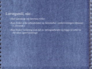 Relatert til emneliste; Vurdering 