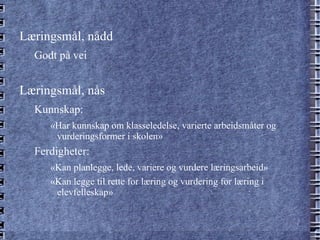 Mitt læringsutbytte 