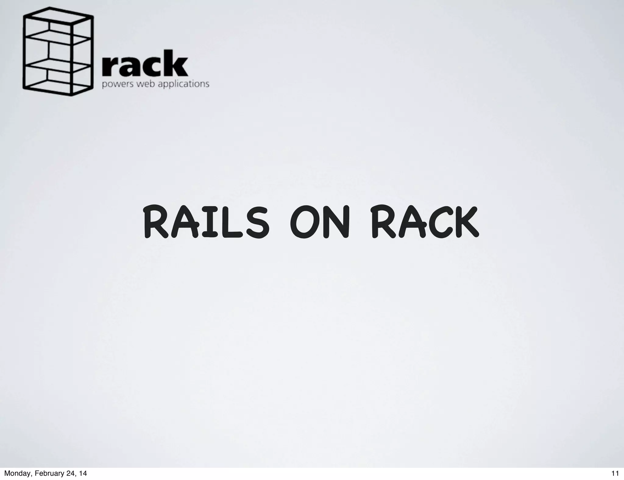 RAILS ON RACK

Monday, February 24, 14

11

 