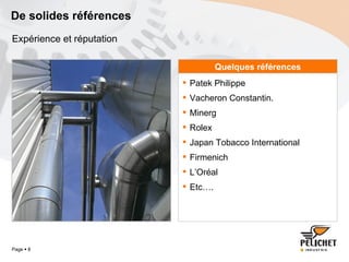 De solides références Quelques références Patek Philippe Vacheron Constantin . Minerg Rolex Japan Tobacco International Firmenich L’Oréal Etc…. Expérience et réputation  