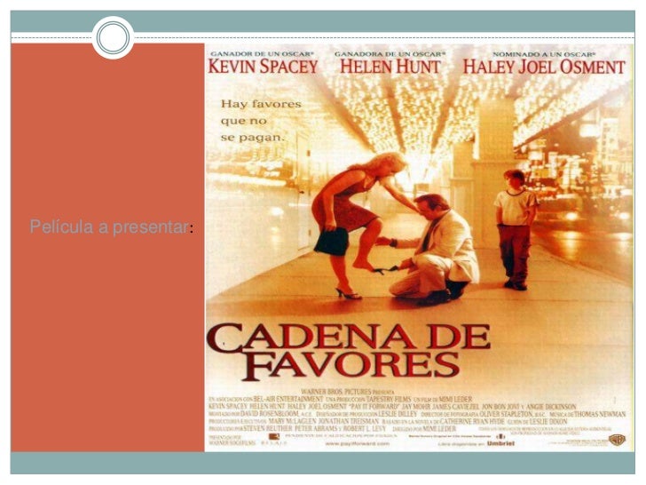 Pelicula en aula cadena de favores