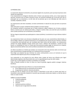 Pelicula la corporacion