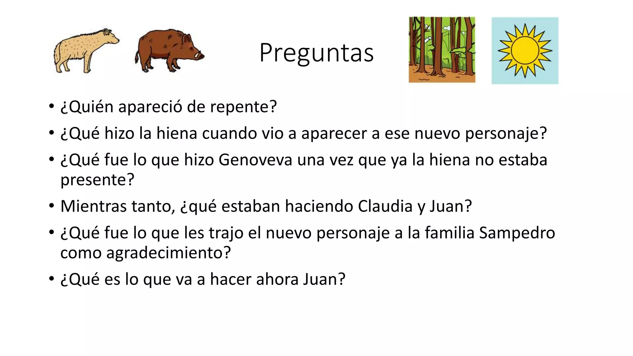 Cuento "Peligro en la selva" | PPT