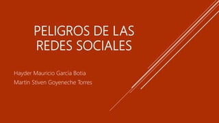 Peligros de las redes sociales | PPTX