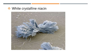  White crystalline niacin
 