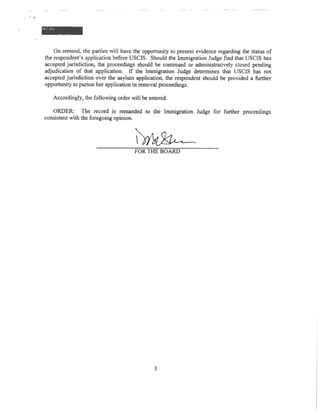 Immigration Judge Pelletier Unaccompanied Children Asylum Claims | PDF