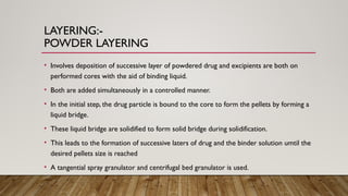 Powder Layering Pharmaceutical Pellet or pellets preparation | PPTX