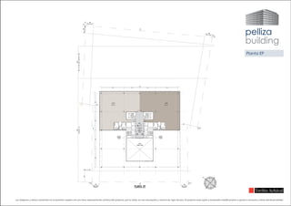 pelliza
building
Planta EP
Las imágenes y textos contenidos en la presente carpeta son una mera representación artística del proyecto, por lo tanto, no son vinculantes y carecen de rigor técnico. El proyecto está sujeto a eventuales modificaciones o ajustes a exclusivo criterio del desarrollador.
 