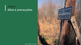 plágio:
ética e precauções
Imagem: https://flic.kr/p/mWLJSX
 