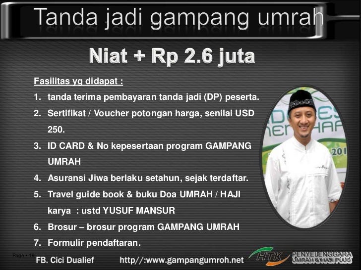Peluang bisnis syariah haji plus dan umrah ust. yusuf mansyur