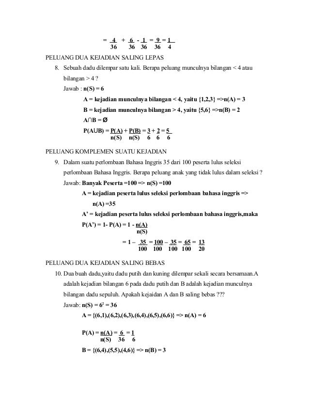 Peluang Soal Smk Matematika