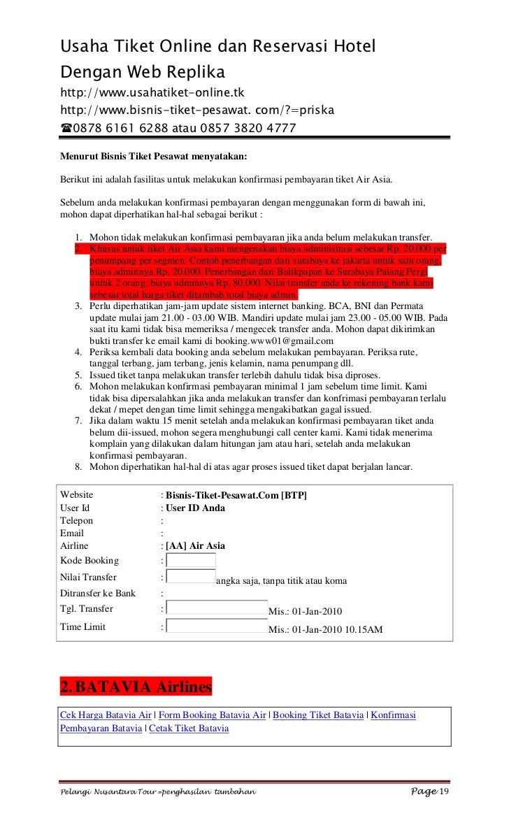 Tips Khusus Peluang Usaha Tiket Pesawat