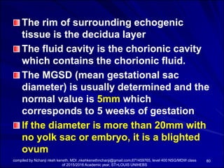 Chorionic Rim Pelvic and obstetrics ultrasound scan lectures,MDIRT nchanji nkeh ...