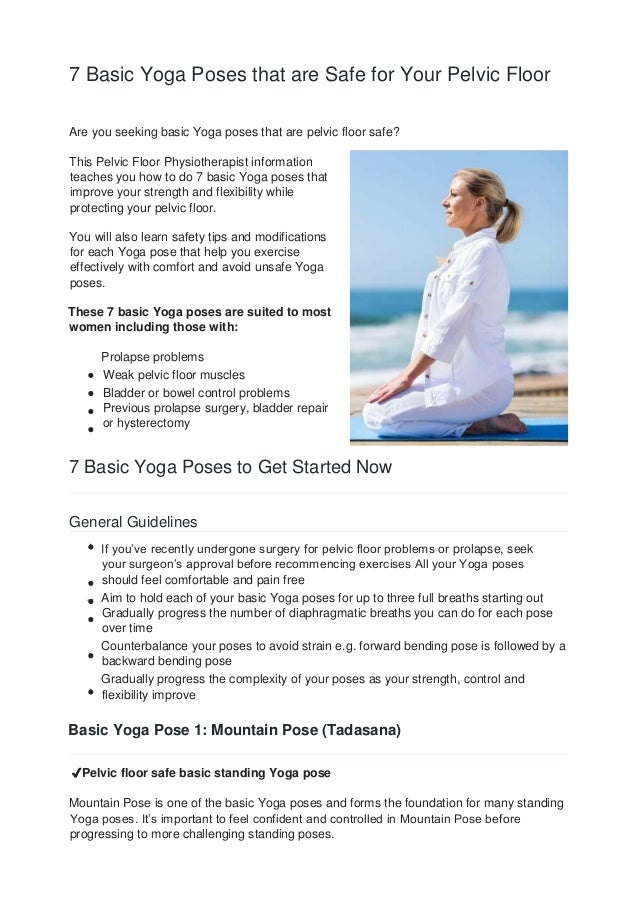 Pelvic Floor Basic Yoga Poses That Are Safe For Your Pelvic