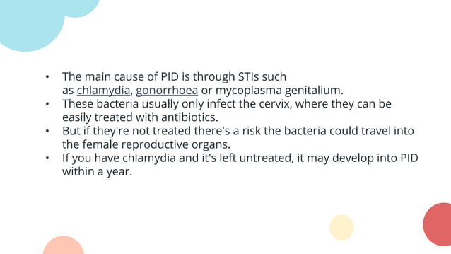 Pelvic Inflammatory Disease- acute and subclinical infection of the ...