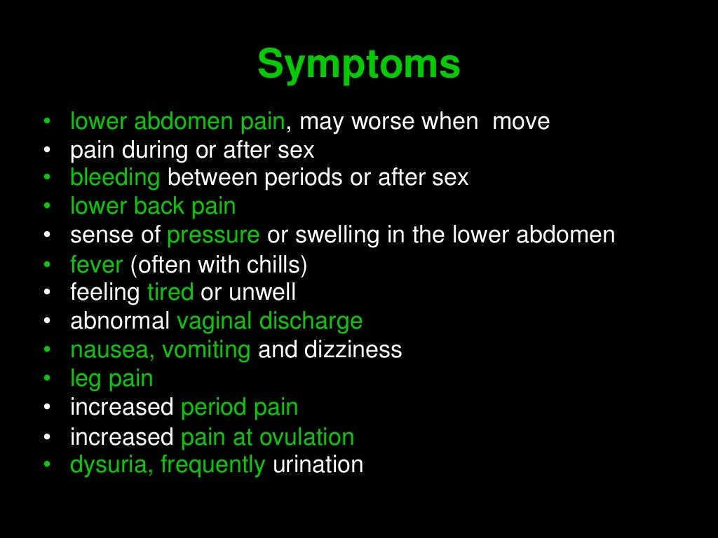 Pelvic inflammatory diseases