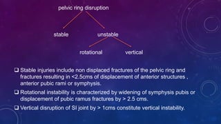 Rotular Instability Pelvic injuries and associated injuries | PPTX