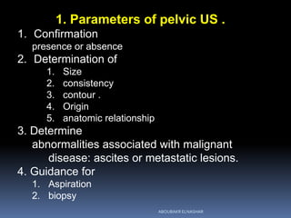 Sonographic Evaluation of Pelvic Masses | PDF