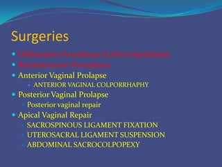 Surgical Anatomy (Pelvic Organ Prolapse) | PPTX