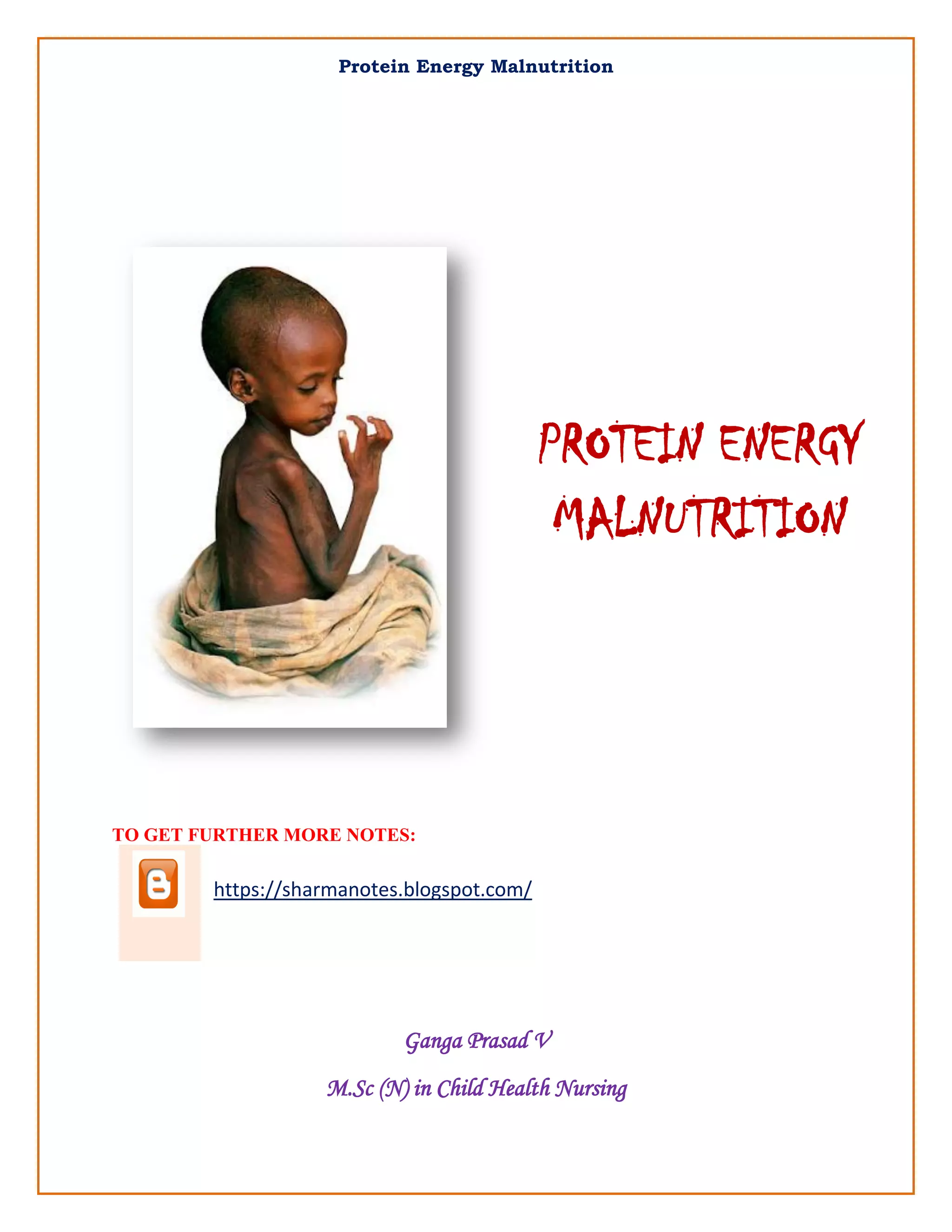 Protein Energy Malnutrition PDF