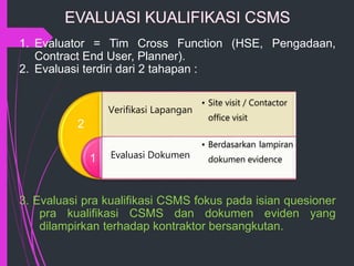 Pemahaman CSMS - Contractor Safety Mgt System | PPTX