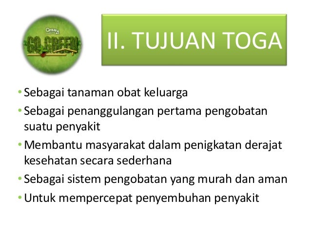 Pemanfaatan 5 tanaman obat keluarga toga 