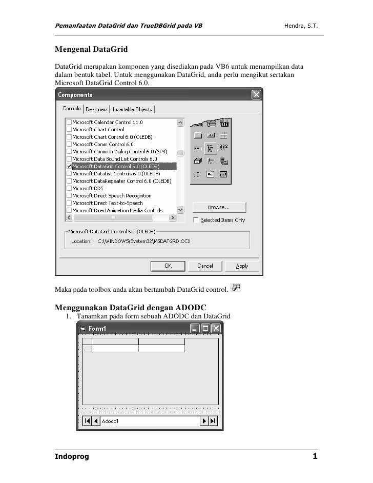 Cara Edit Data Di Datagrid Vb6