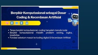 Pembelajaran Koding dan Konsep Dasar Kecerdasan Artifisial untuk ...