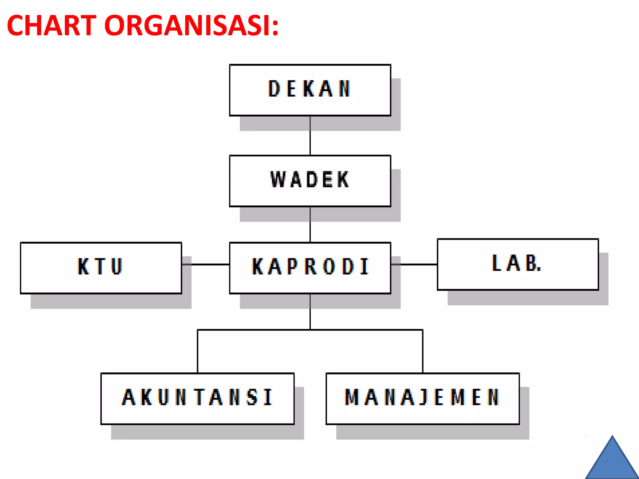 CHART ORGANISASI:
 