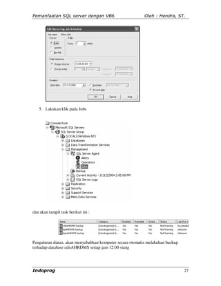 Pemanfaatan sql server dengan vb6 | PDF