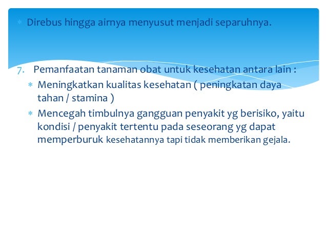  Pemanfaatan tanaman obat 