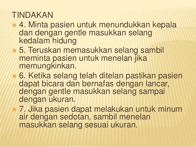 Pemasangan nasogastrik tube