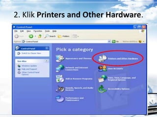 2. Klik Printers and Other Hardware.
 