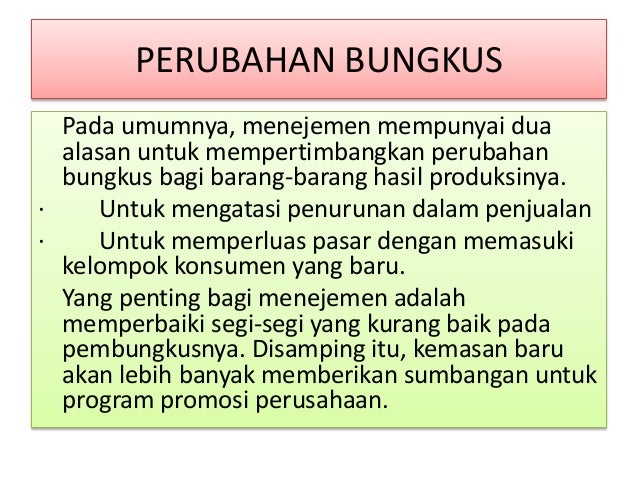 Pemasaran (merk pembungkus dan label)