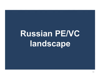 Russian PE/VC
  landscape


                53
 