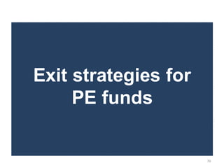 Exit strategies for
     PE funds


                      70
 