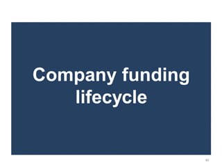 Company funding
   lifecycle


                  40
 