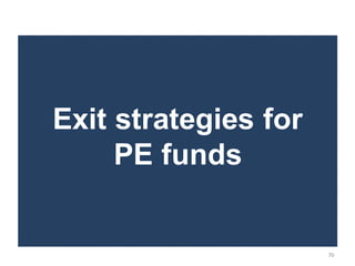 Exit strategies for
     PE funds


                      70
 