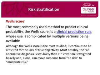 Wells Moderate Risk Update on Pulmonary Embolism | PPTX