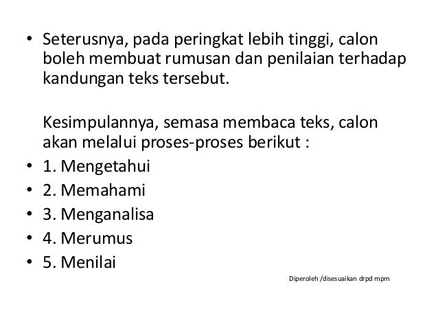 Pembacaan kritis dan analitis Pembacaan kritis dan analitis