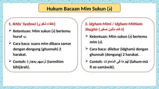 Comprehensive Guide to Mad and Mim Sukun Rules in Tajwid | PPTX